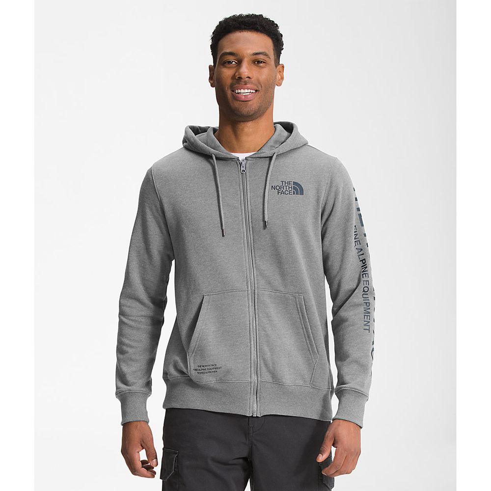 The North Face Brand Proud Full Zip Ανδρικα Φούτερ Hoodie - Γκρι (OWSN12865)